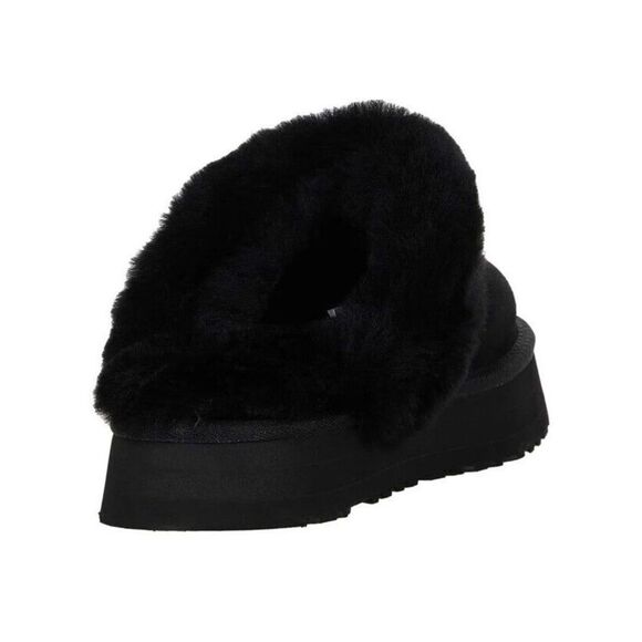 UGG Black Fuzzy Slippers - Picture 3 of 6